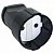 Кабельная розетка 2P 10А 250В, черный, SQ1806-0130 SQ1806-0130 TDM